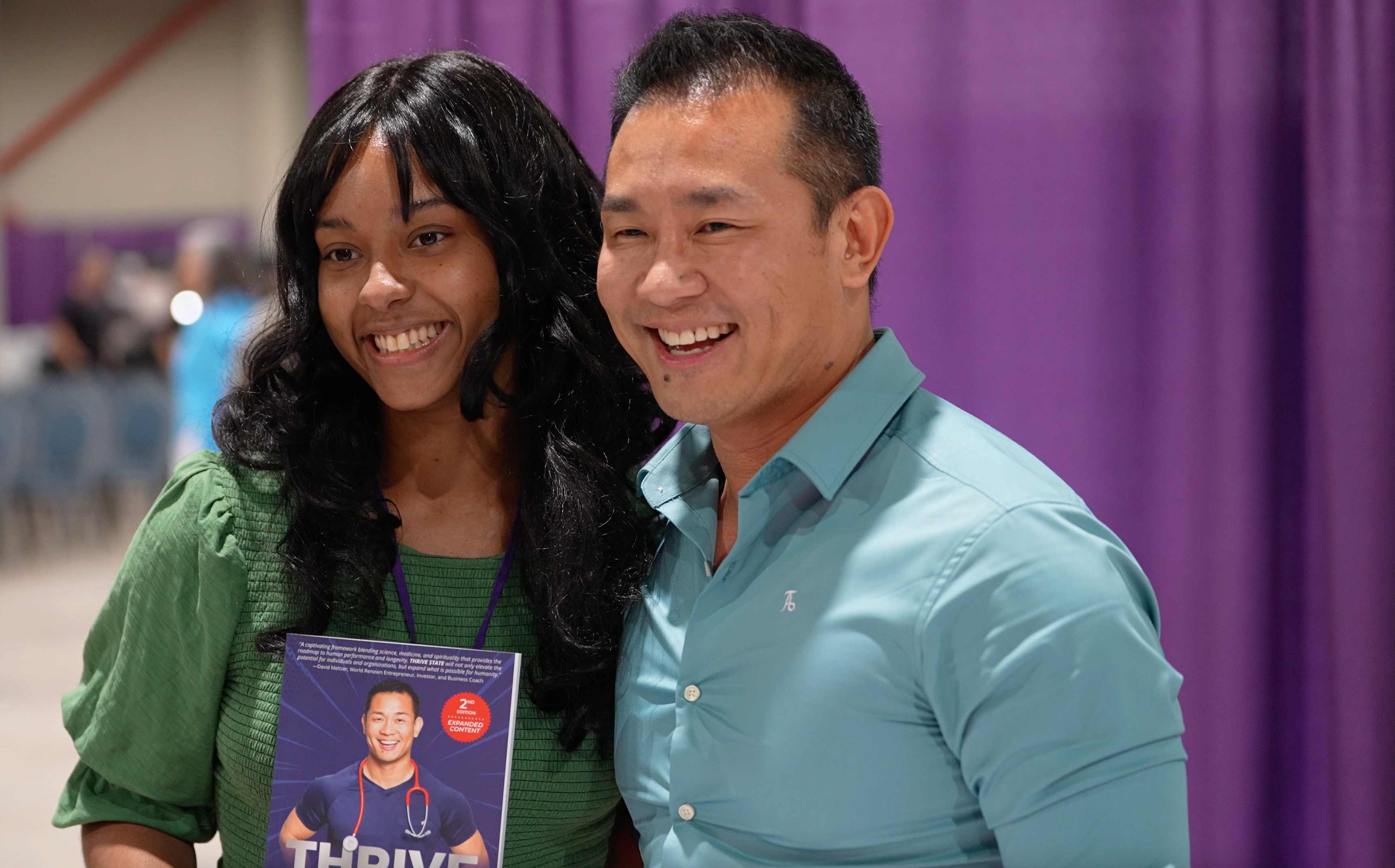 Attendee selfie with speaker at bioEDGE